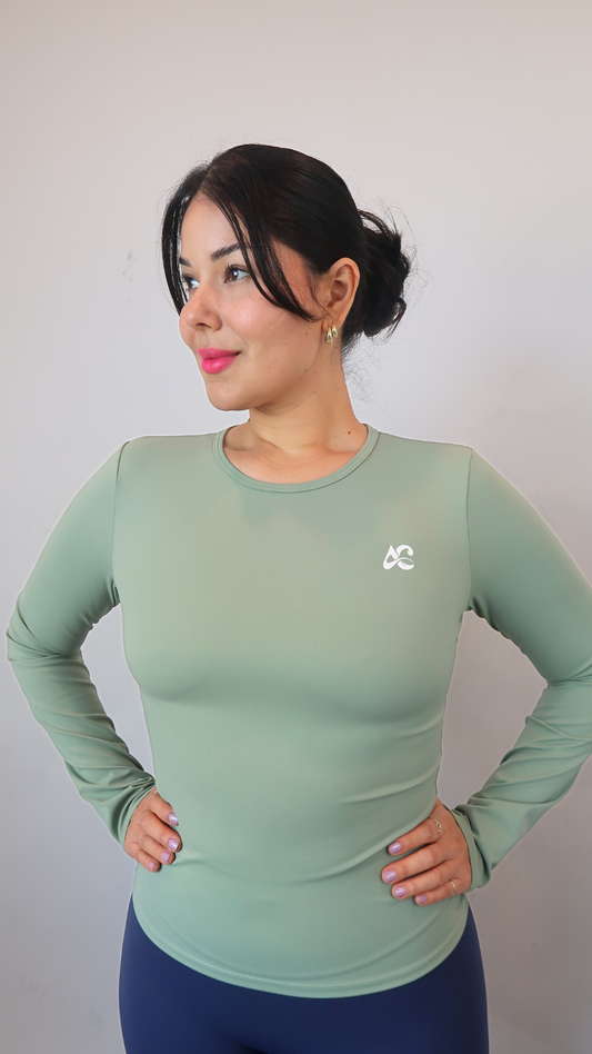 Signature Long Sleeve Top Green