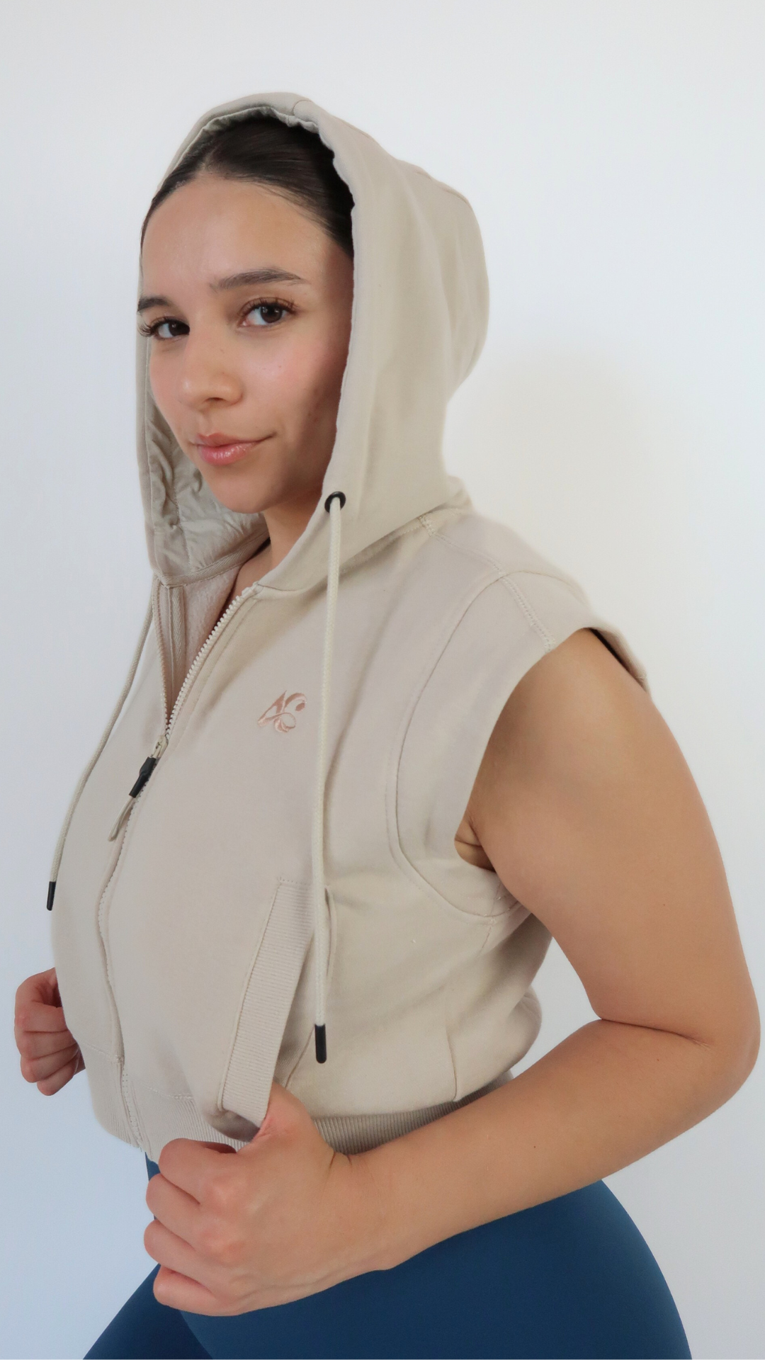 Cropped Hooded Vest
